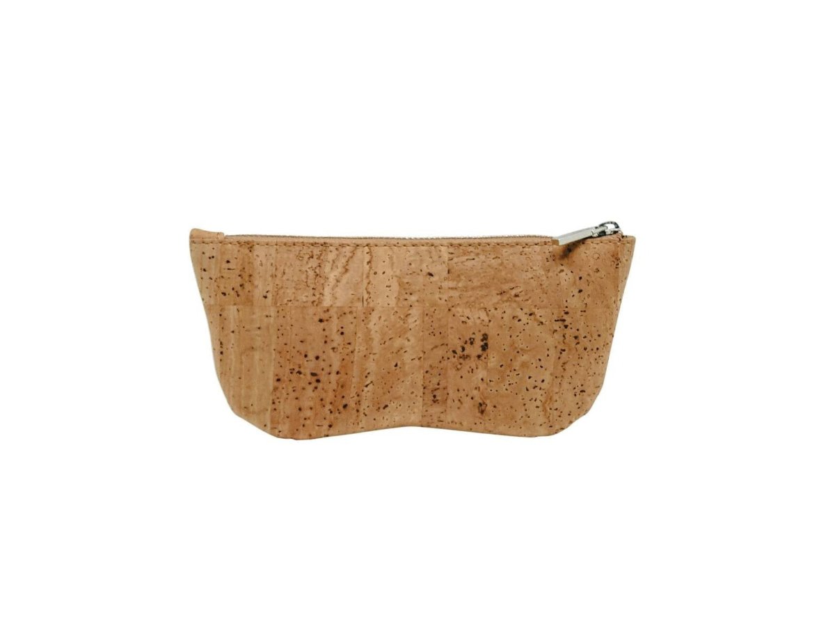 Eyeglass Case with sea turtle print on front and solid cork back.