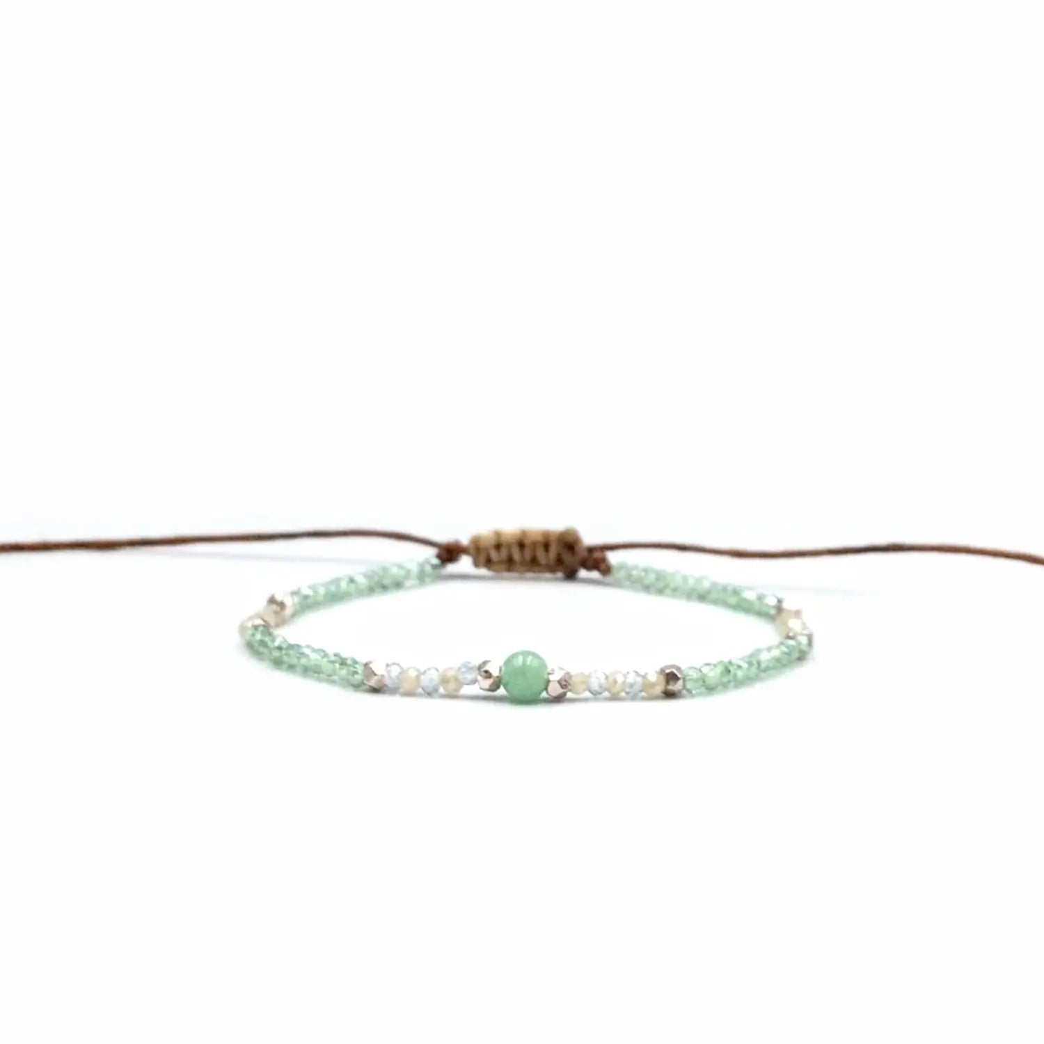 Amazonite crystal bracelet on an adjustable cord