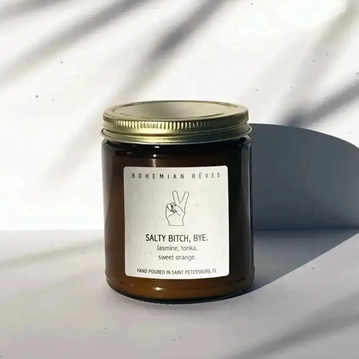 Bohemian Rêves Salty Bitch Bye Soy Wax Intention Candle