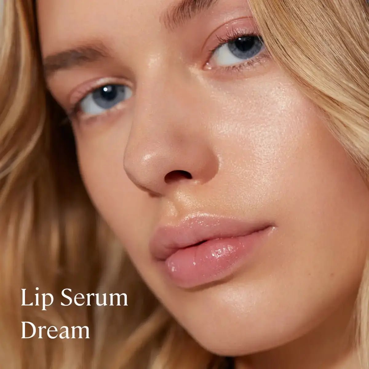 minori dream clear lip serum with hyaluronic acid shown on model