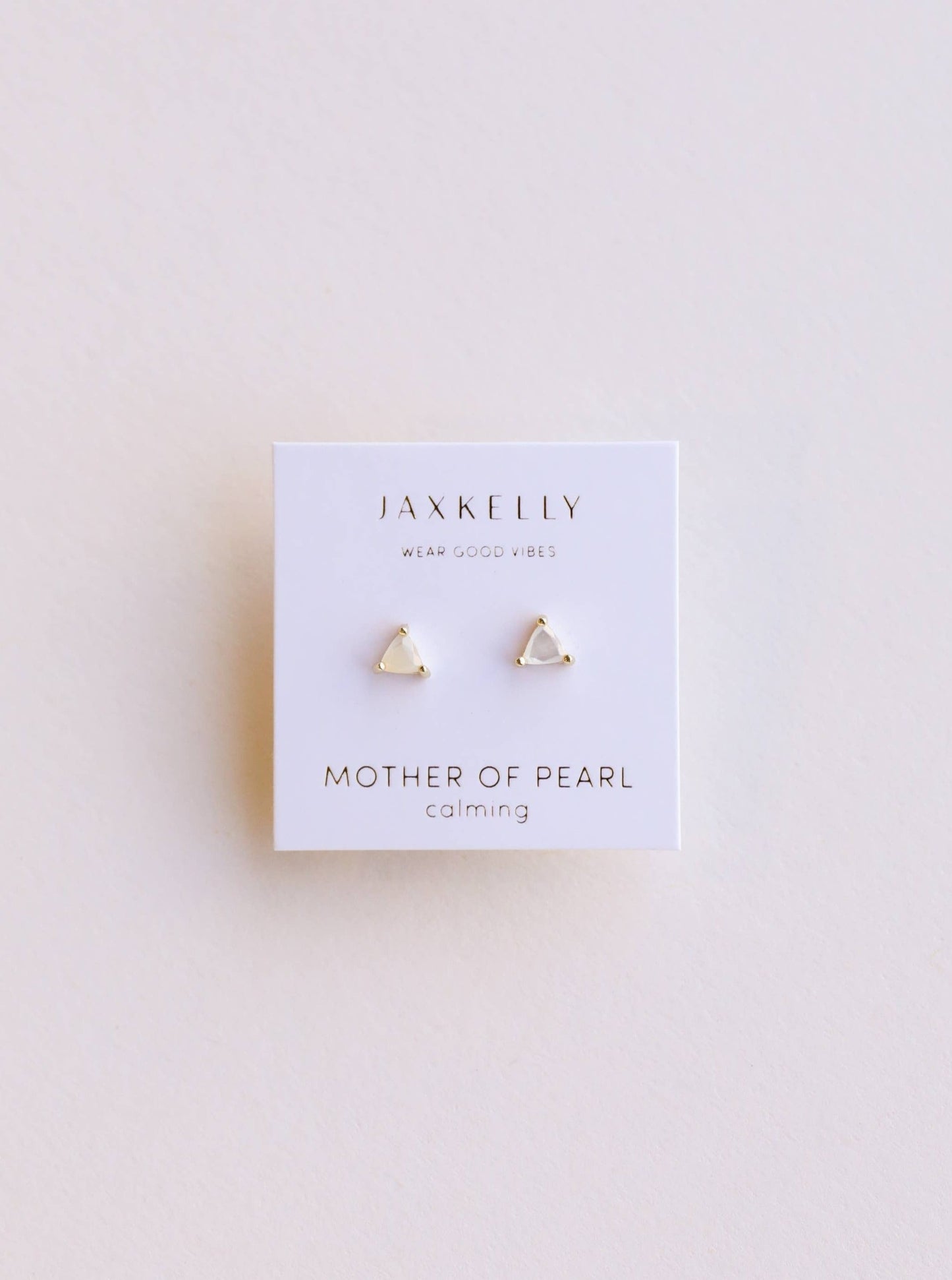 Jax Kelly Earrings - Mother of Pearl Gemstone Studs