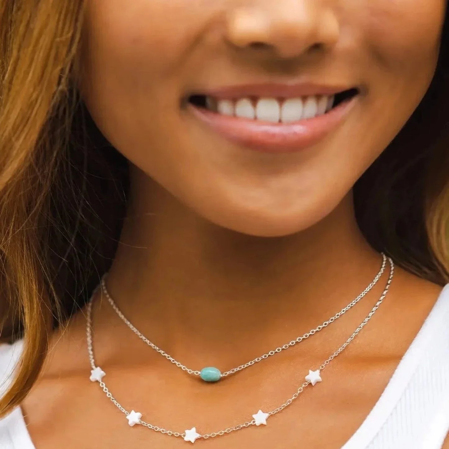 Boho Amazonite Necklace - Lotus and Luna
