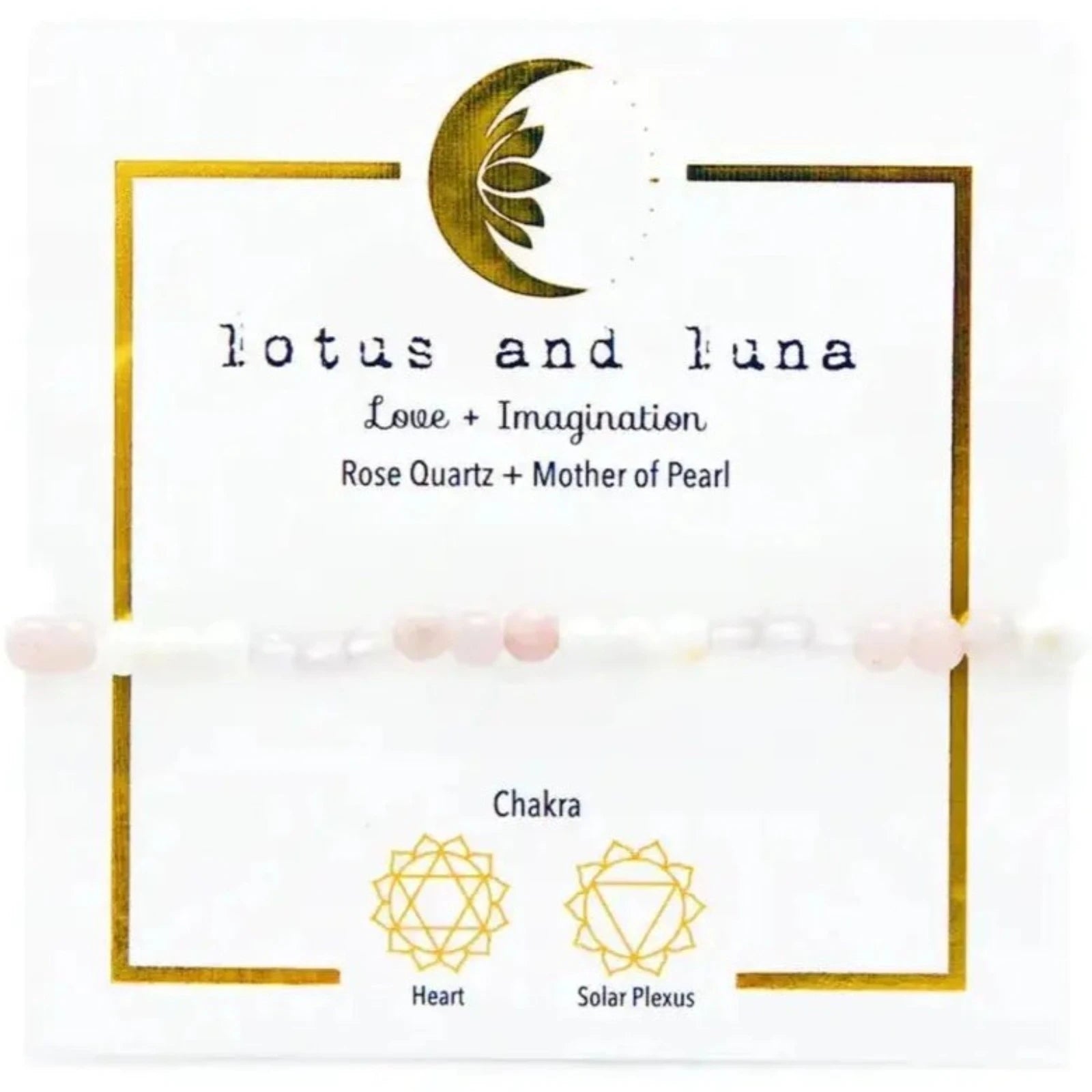 Strawberry Quartz Rose Quartz and Mother of Pearl Adjustable Length 4mm Bead Bracelet from Lotus and Luna