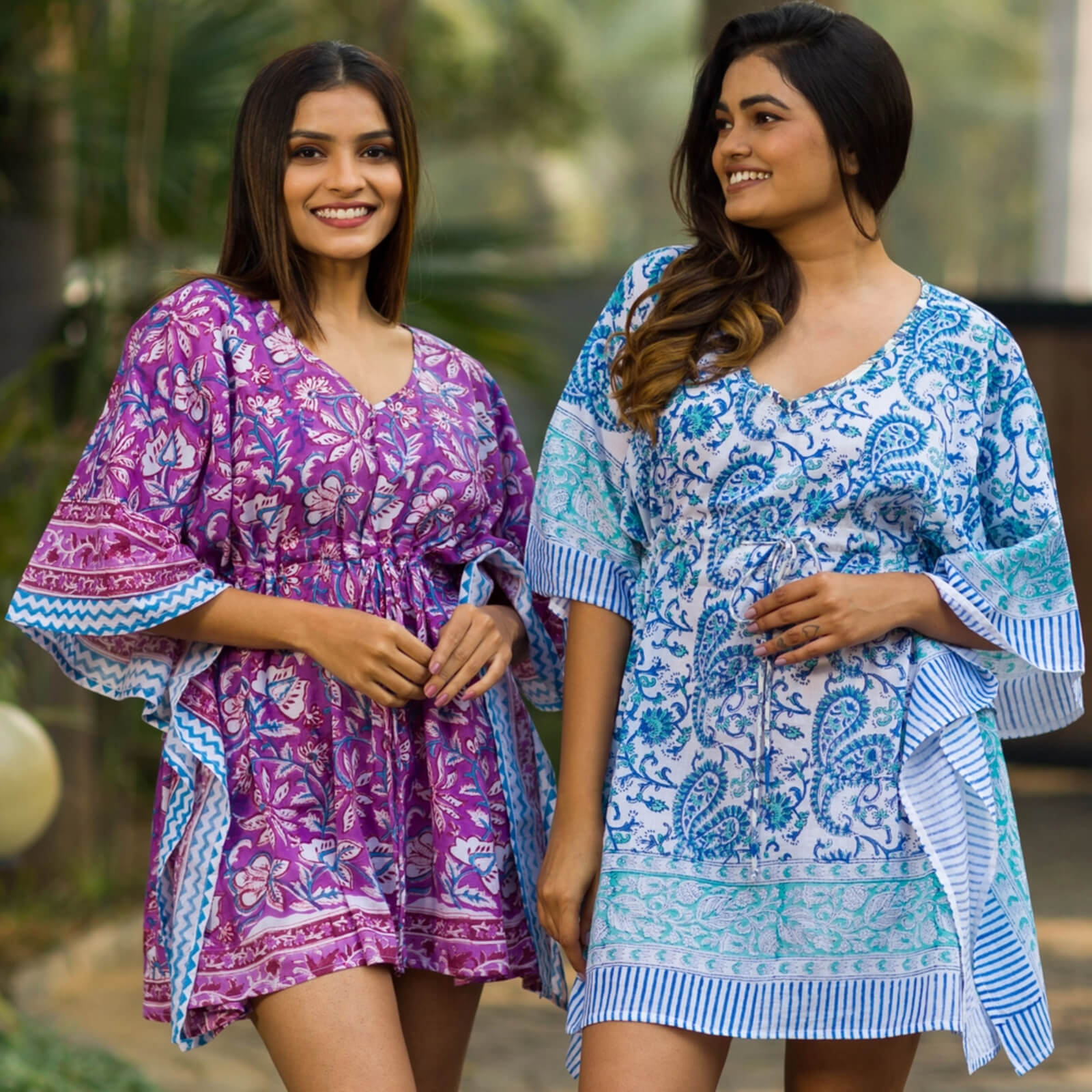 Sevya Handmade Fair Trade Women's Clothing Collection of Bohemian Style Caftans, Boho Tops, Robes, Kantha Bags and Scarves