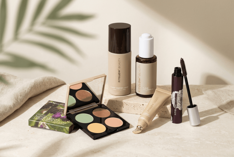 Fitglow Beauty collection of clean beauty cosmetics and vegan skincare