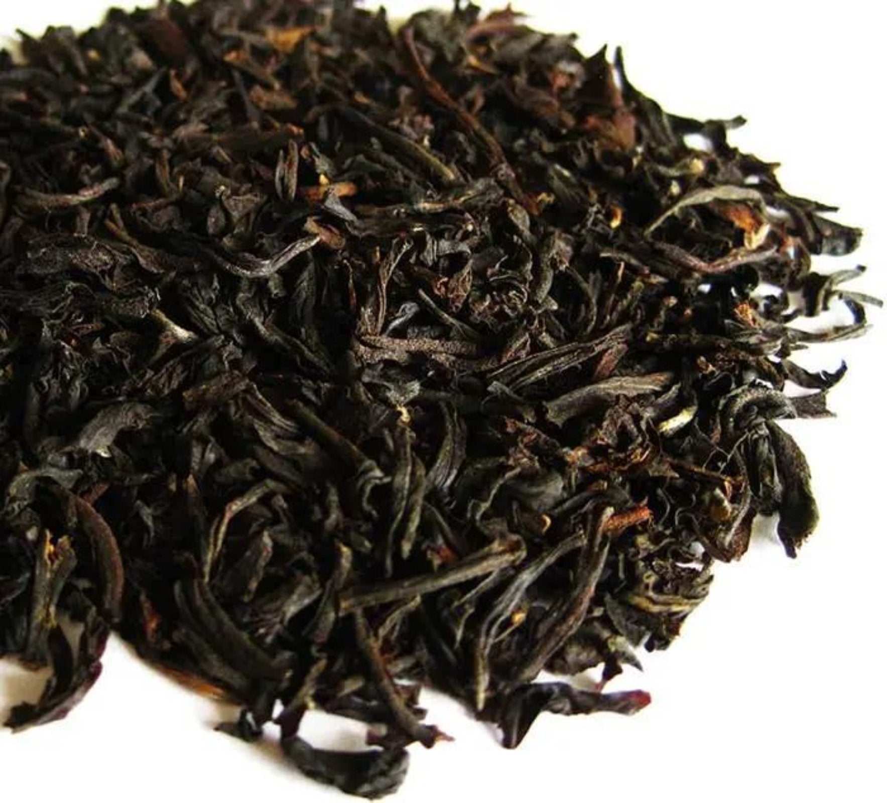 Assam black tea shown loose leaf