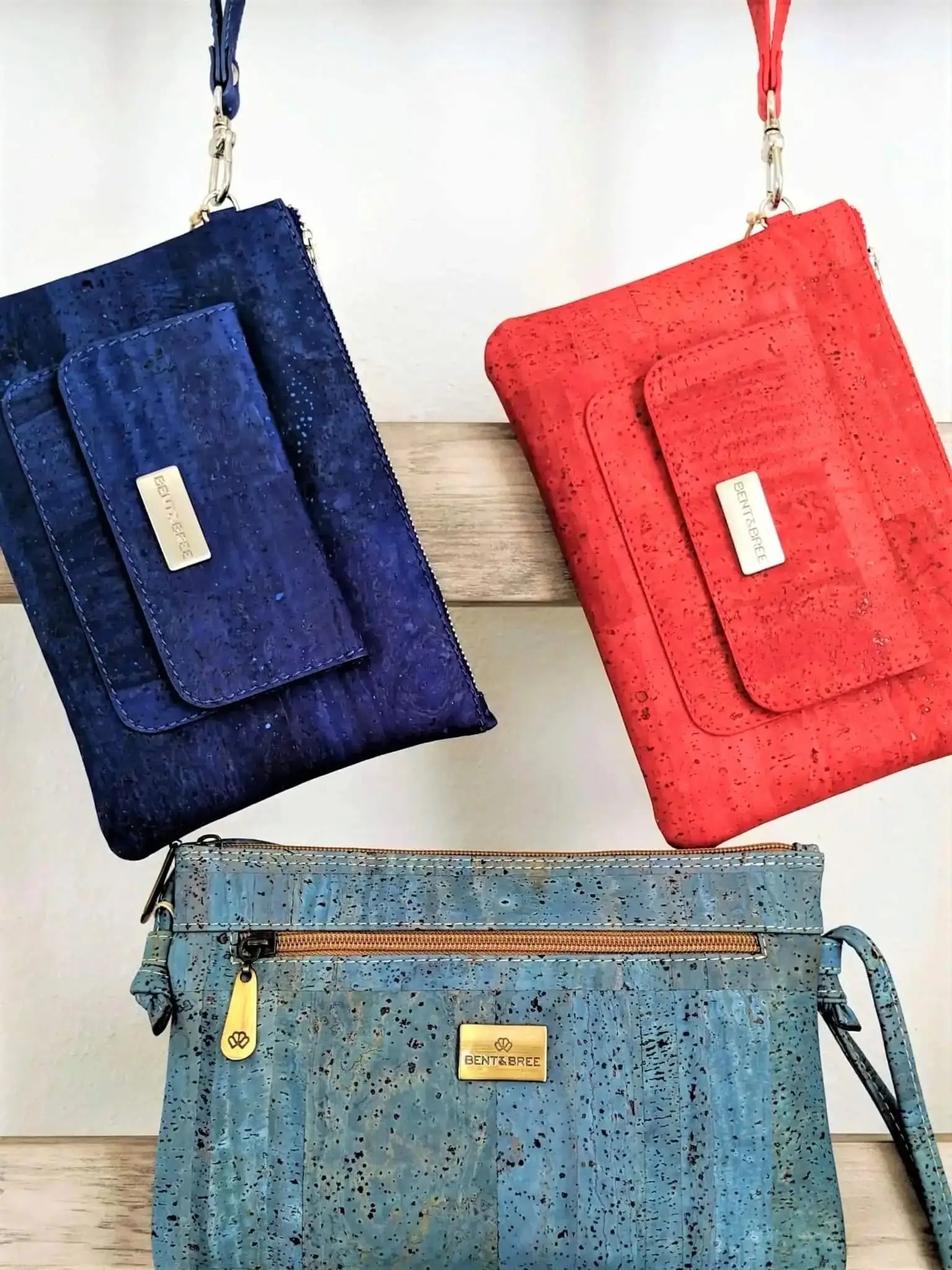 Golden cork fabric zipper handbag crossbody lady bag BAG-2279 – CORKADIA