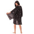 Lotus and Luna - Bohemian Kimono Cover Up with Black Cosmic Sky Print - Elle and Willow - bohemian kimono