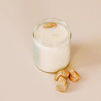 Candle Jar with Moonstone Crystals