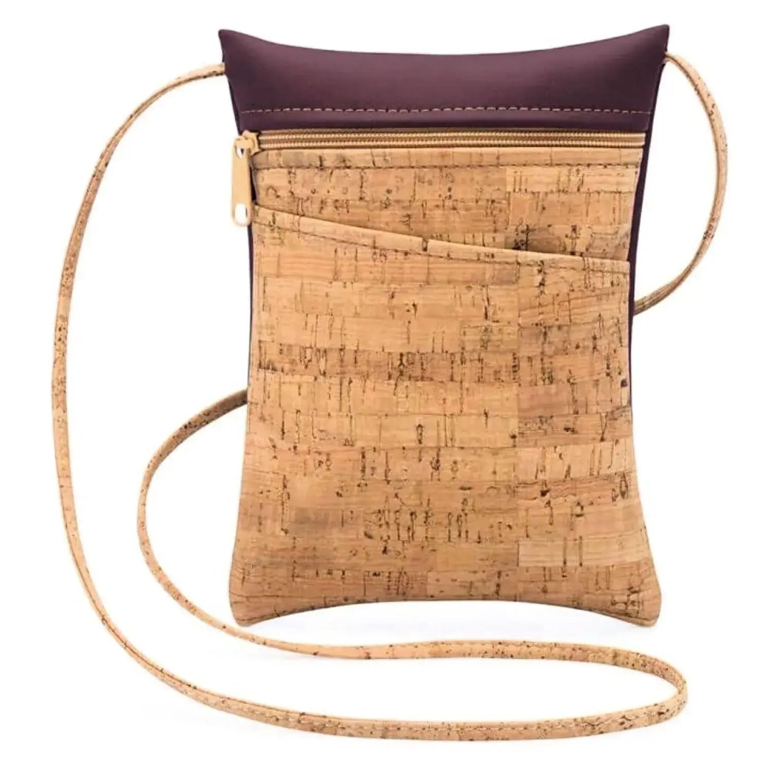Natural Cork + Vegan Leather Mini Crossbody Bag by Natalie Therese
