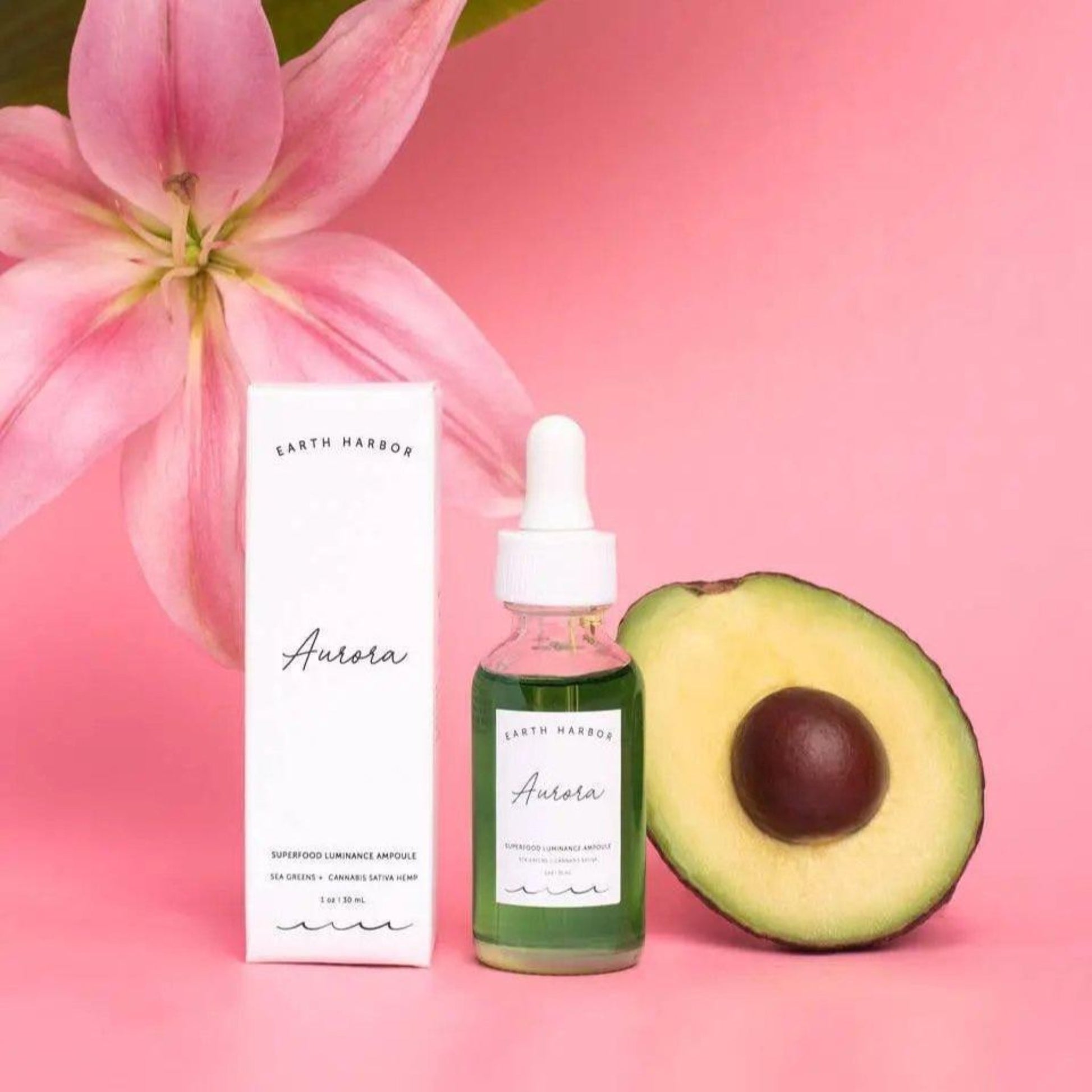 Earth Harbor Aurora Organic Hemp Face Oil with Avocado Oil