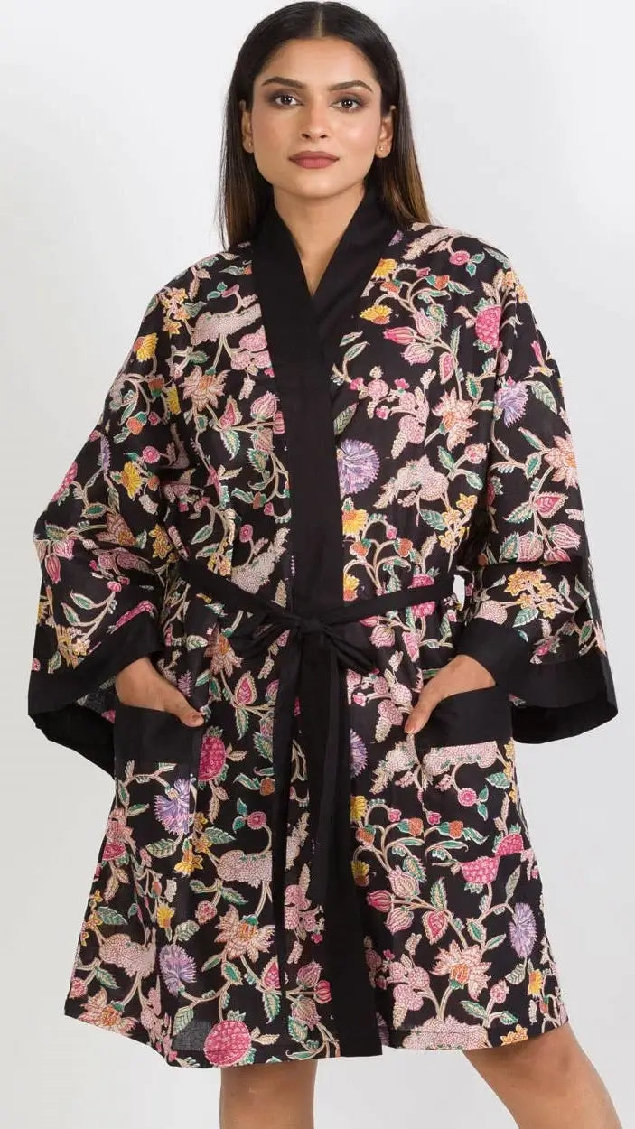 Kimono Style Bathrobe / Short & Long / Carps | Shek O Dog Department
