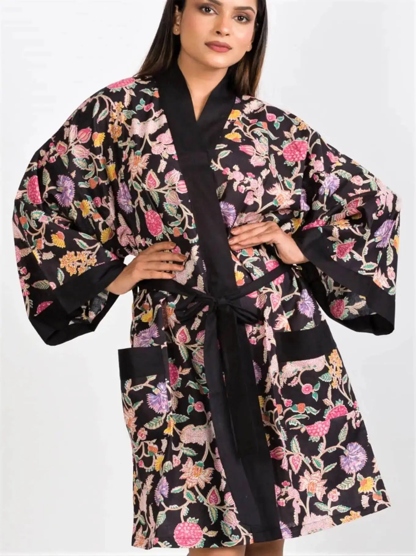 Floral-Short-Kimono-Robe