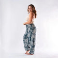 Lotus and Luna Corfu Teal Harem Lounge Pants Curve Fit