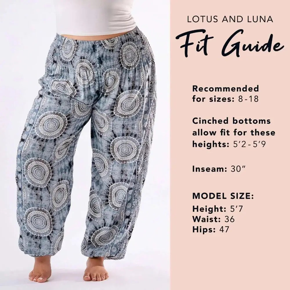 Lotus and Luna Curve Harem Pant Fit Guide