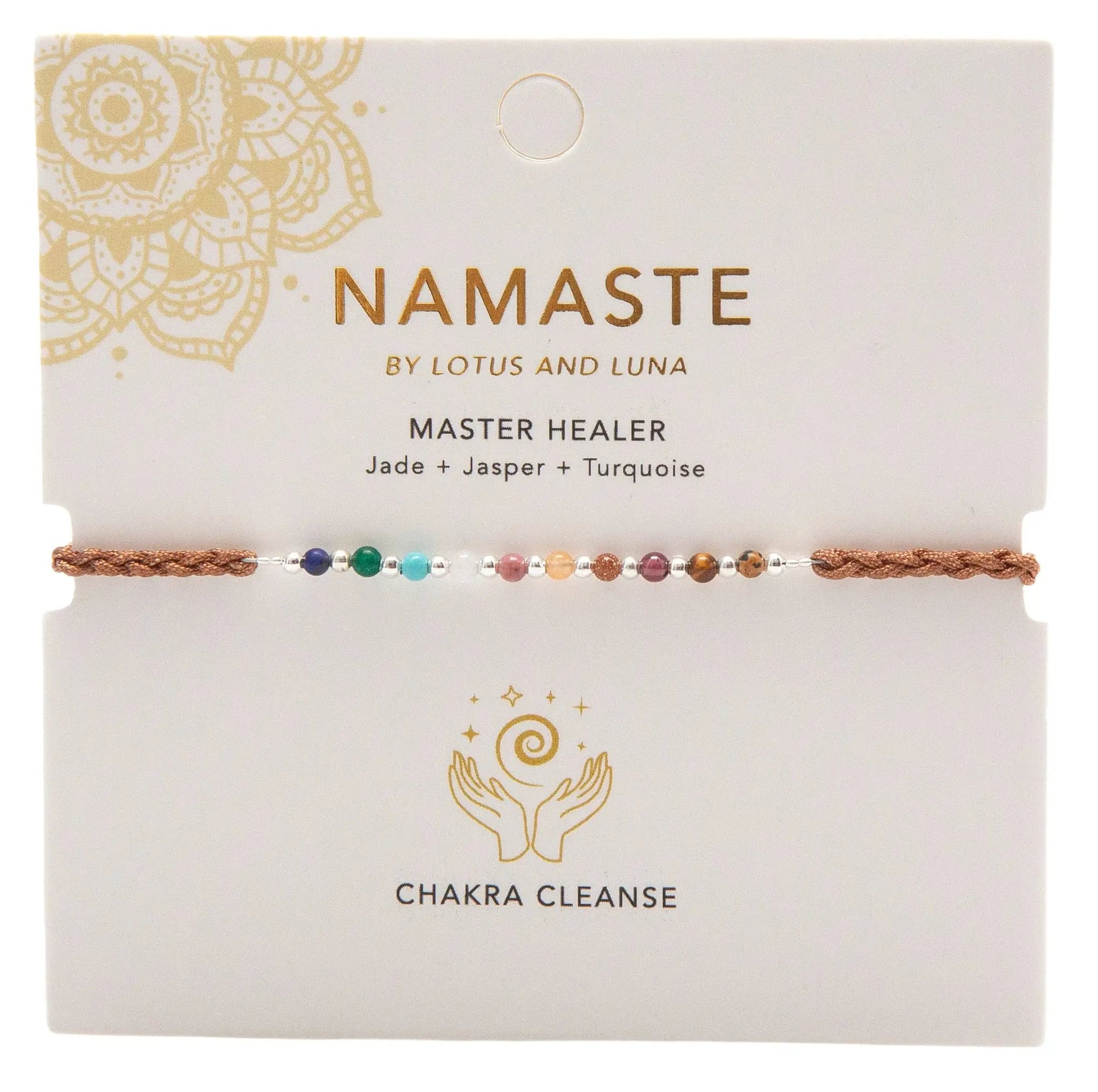 Lotus and Luna Master Healer Namaste Bracelet 