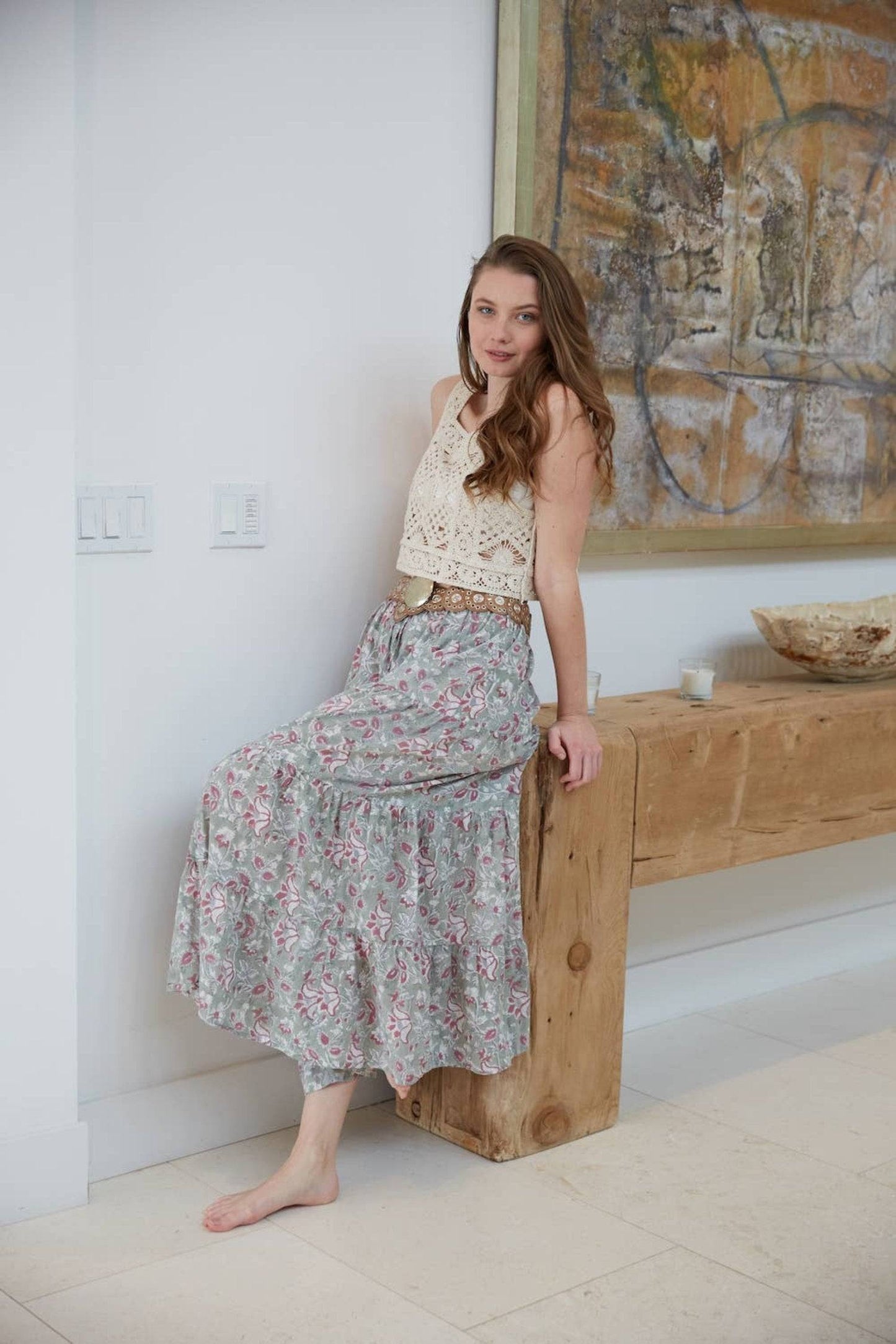 Radha Floral Maxi Skirt from The Fox and the Mermaid