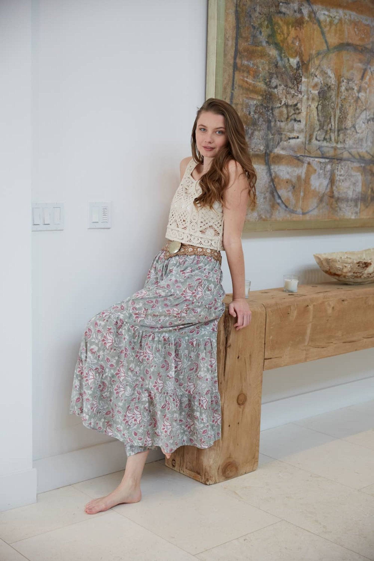 Radha Floral Maxi Skirt from The Fox and the Mermaid