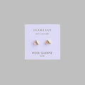 Rose Quartz Gemstone Stud Earrings by Jax Kelly 