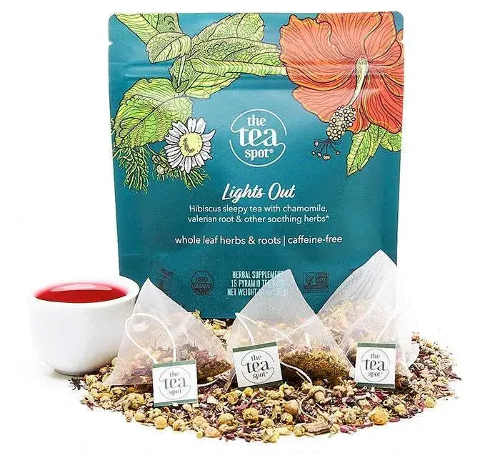 The Tea Spot - Lights Out Sleepy Tea Bag of 15 Pyramid Sachets