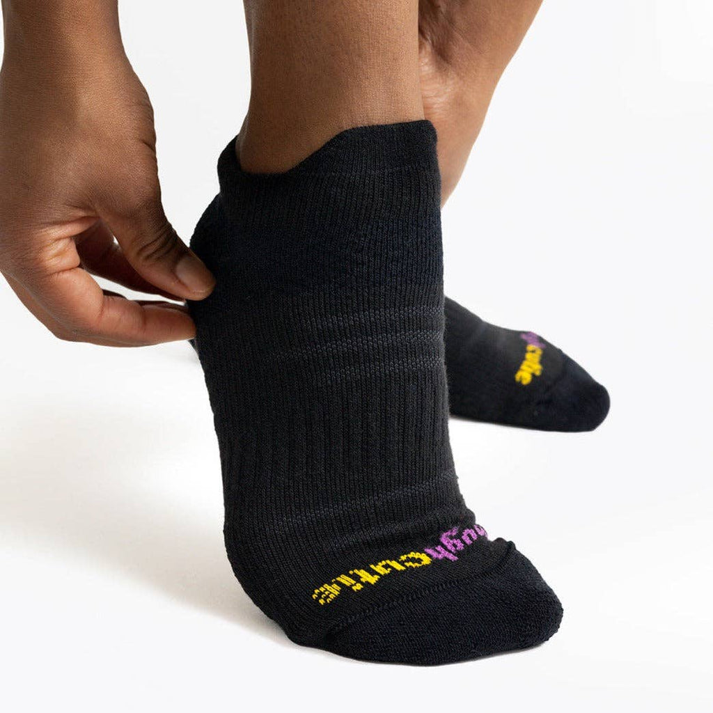 ToughCutie - Tia Performance No Show Tab Socks in Black
