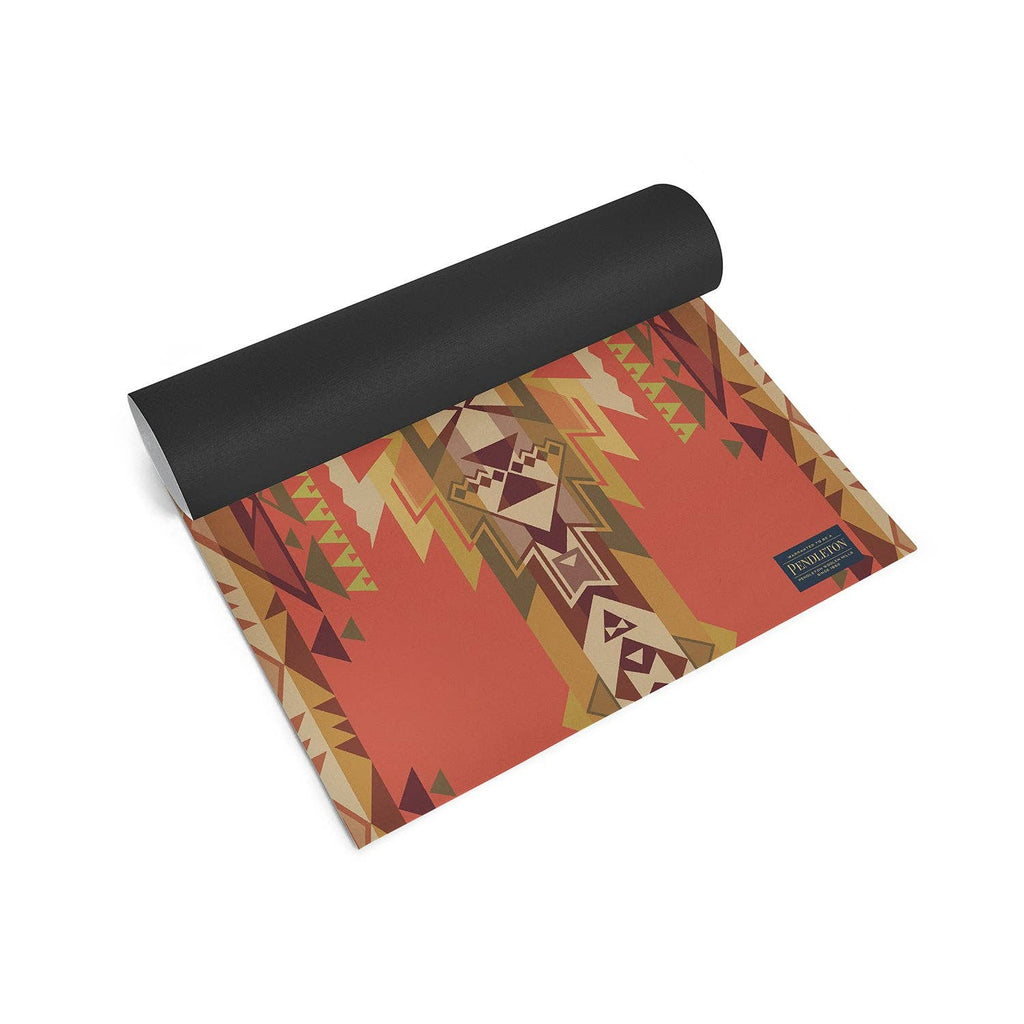 Detail view of the Yune Yoga X Pendleton Highland Peak Yoga and Pilates Mat inspired by the mountain summit in Sierra Nevada Mountains.