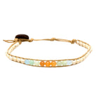 Agate & Amazonite Gemstone Bracelet: Clarity, New Beginnings, Healing Bracelet by Lotus and Luna at Elle and Willow