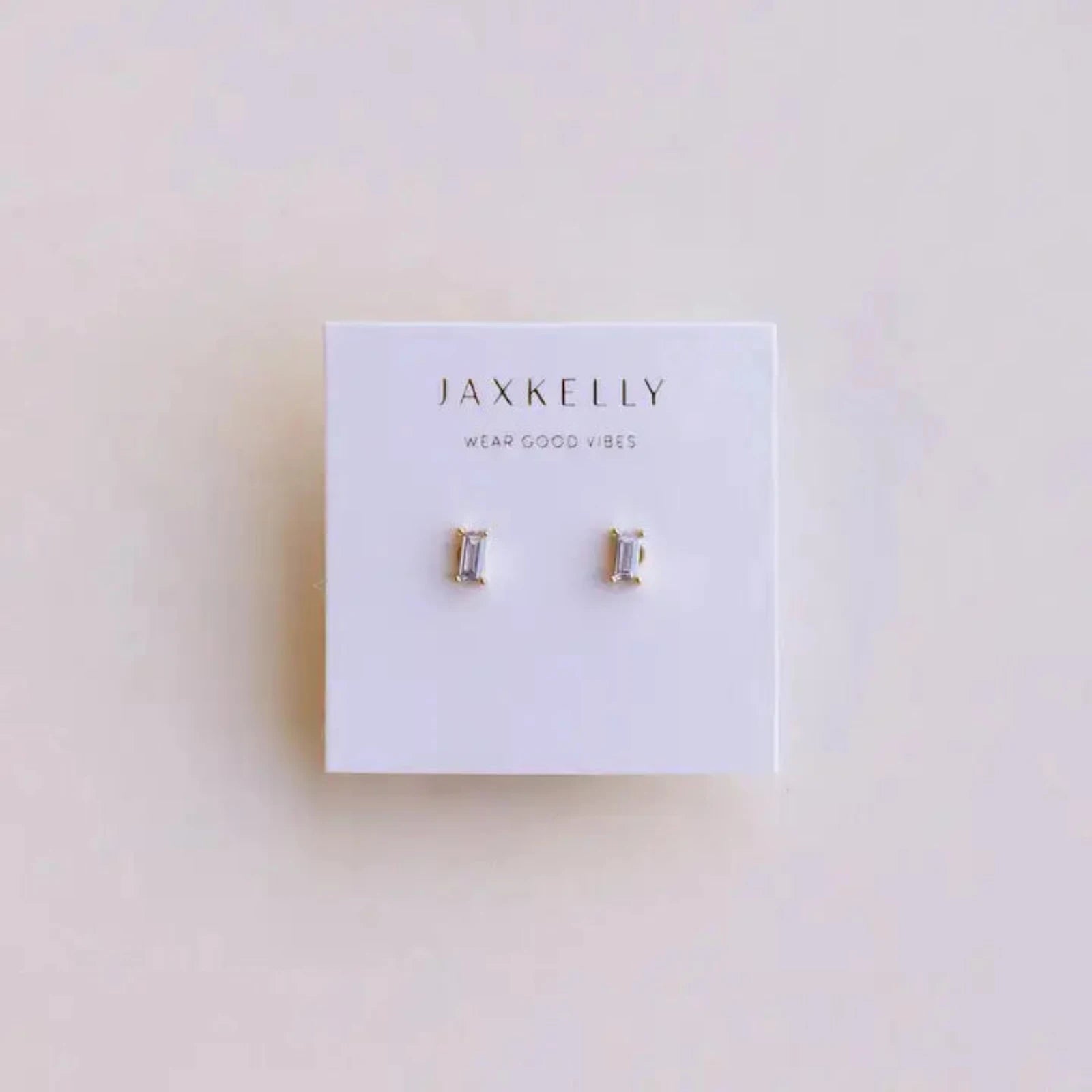 Lilac Baguette Stud Earrings by JaxKelly