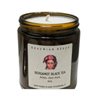 Bohemian Rêves bergamot black tea soy candle with Frida Kahlo inspired label artwork at Elle and Willow