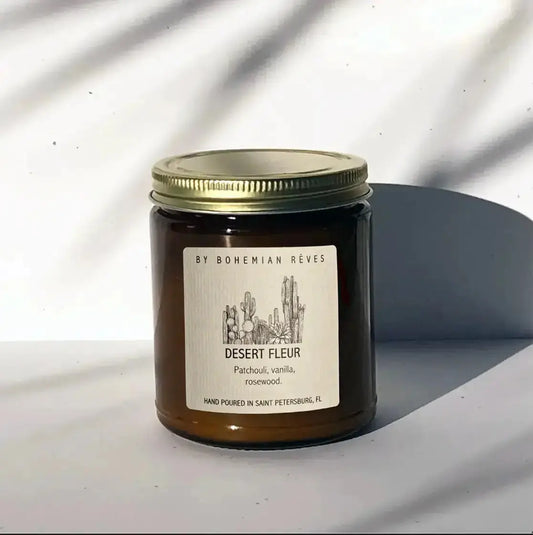 Bohemian Rêves - Desert Fleur - Patchouli + Vanilla Soy Candle
