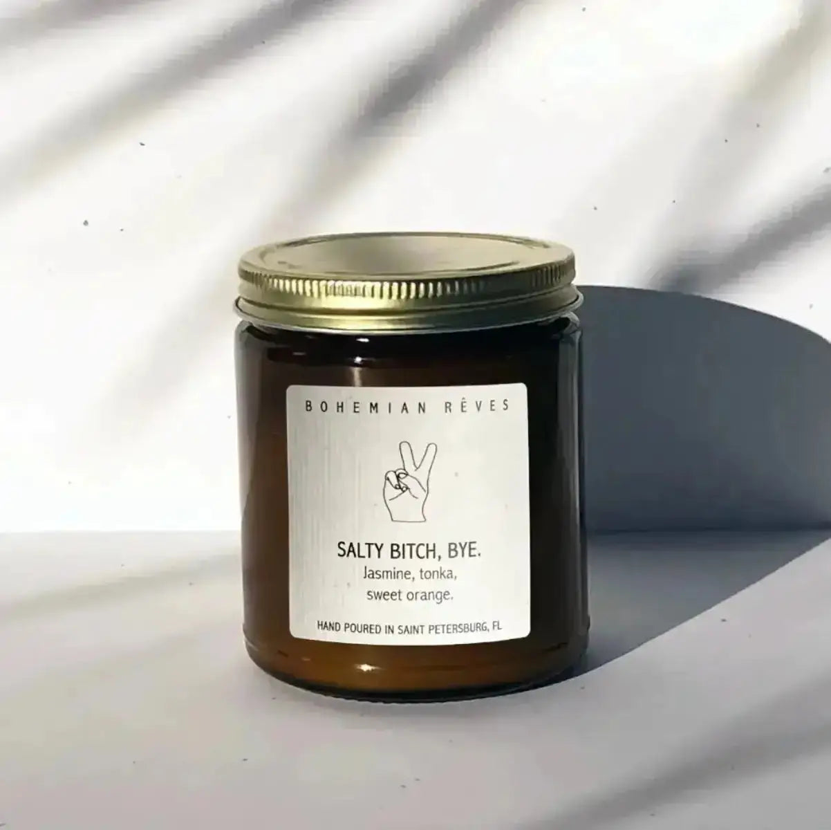 Bohemian Rêves Salty Bitch Bye Soy Wax Intention Candle
