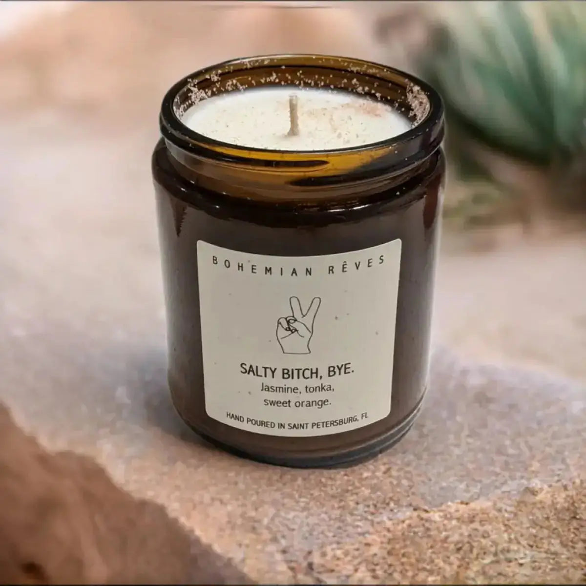 Bohemian Rêves Salty Bitch Bye Soy Wax Intention Candle