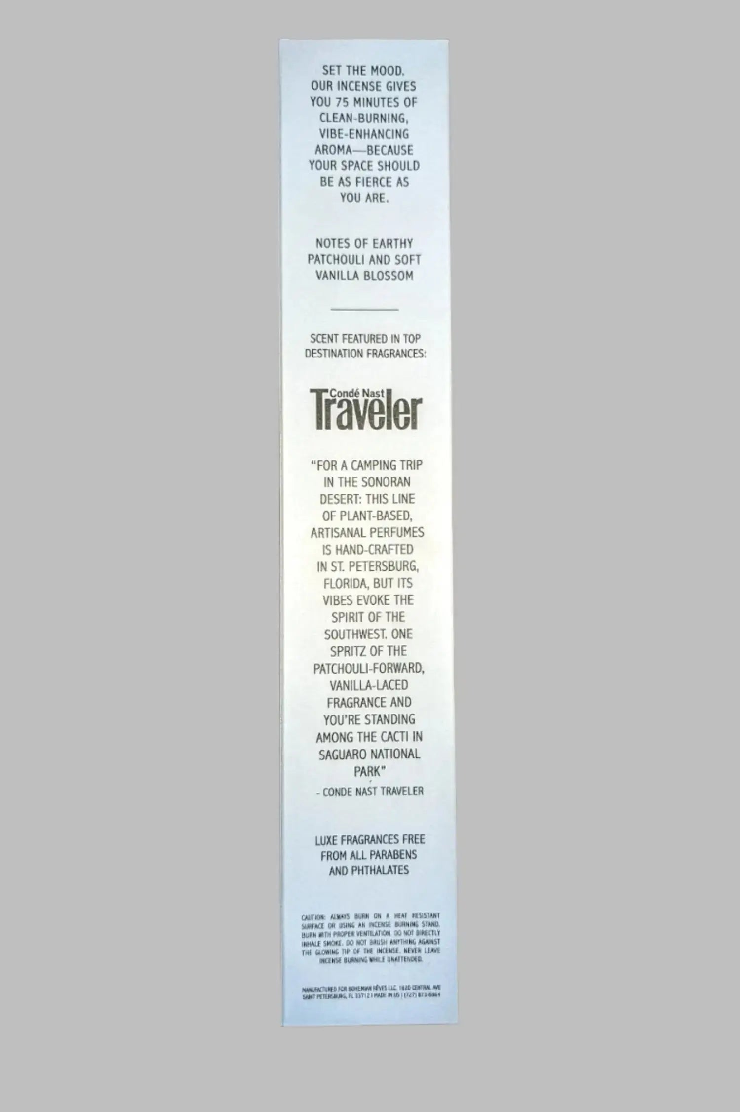 bohemian reves desert fleur incense sticks details and burn instructions