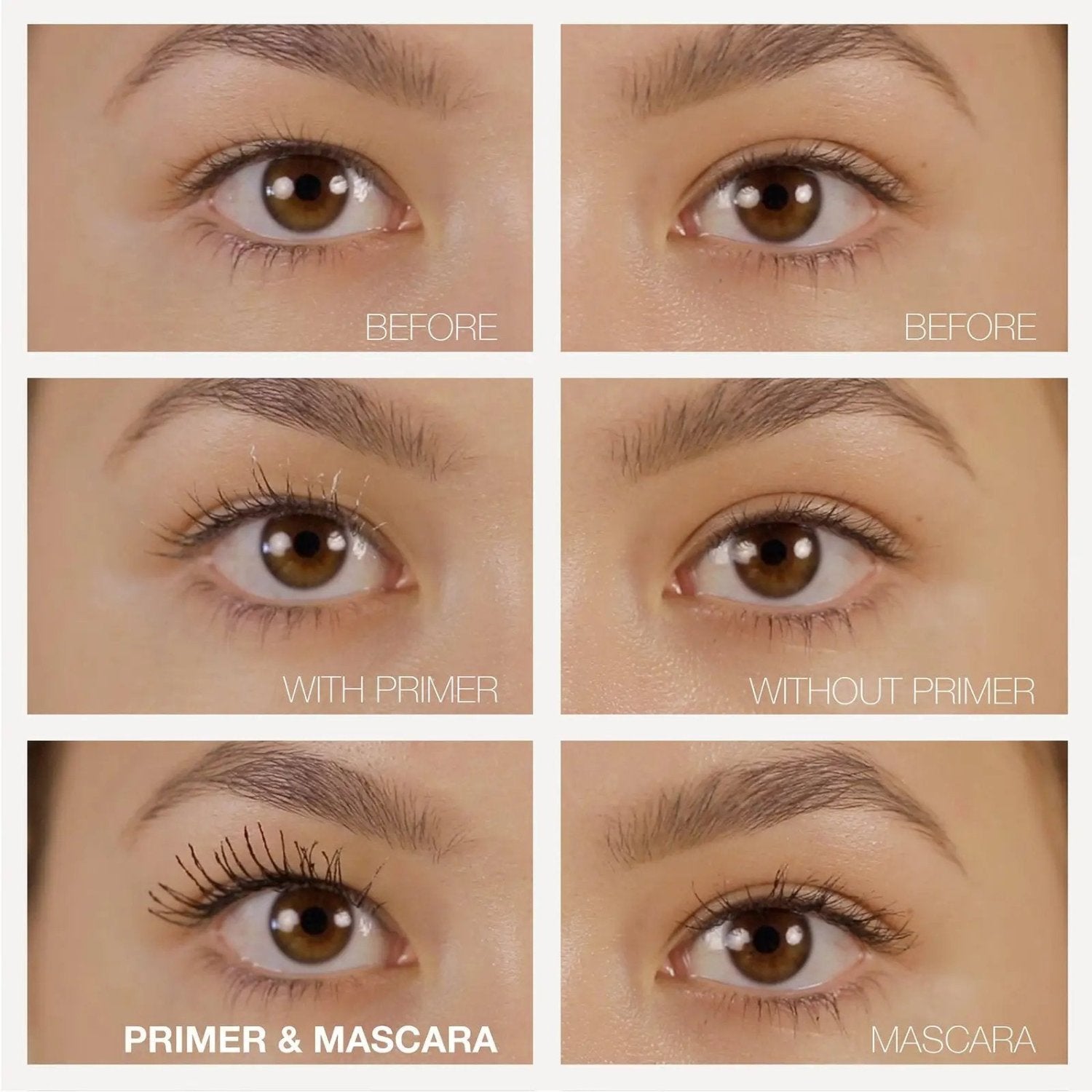 conditioning eyelash primer and mascara set by lashfood before and after