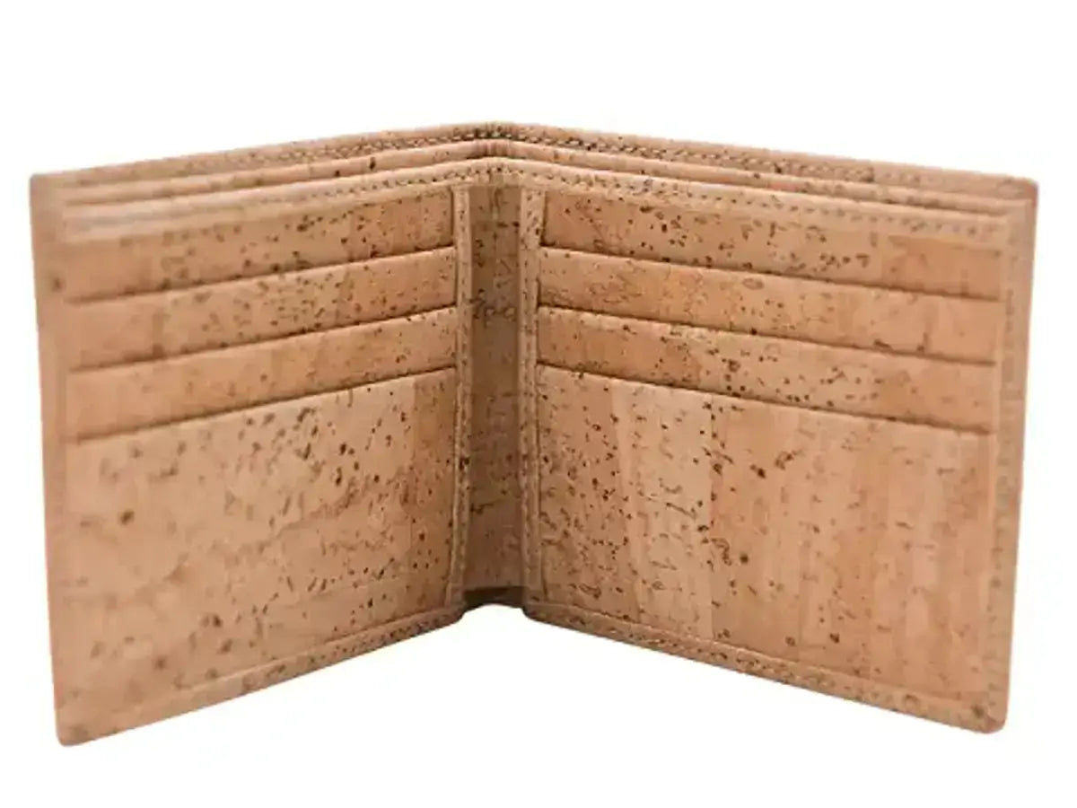 Bent&Bree - Kent Natural Cork Bifold Wallet with six card slots