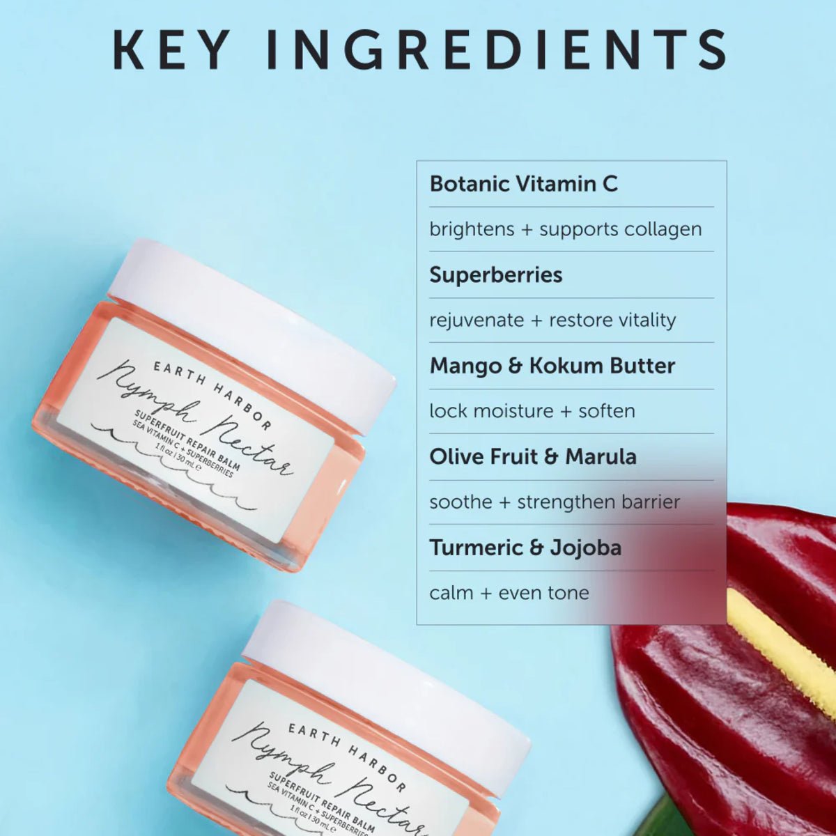 earth harbor nymph nectar key ingredient list 