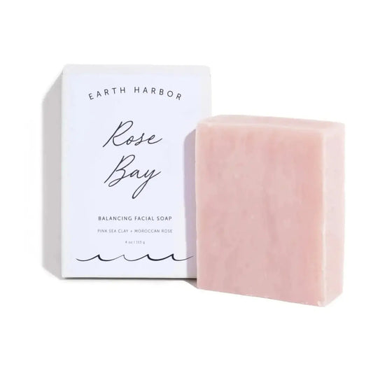 Earth Harbor Rose Bay Balancing Facial Soap with Box.