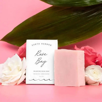 Earth Harbor Rose Bay Balancing Facial Soap with Rose Fragrance