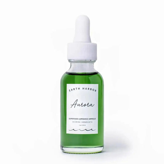 earth harbor aurora organic hemp face oil serum
