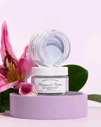 Earth Harbor Mermaid Moon Line Filling Night Cream in an open jar, showcasing its smooth texture.