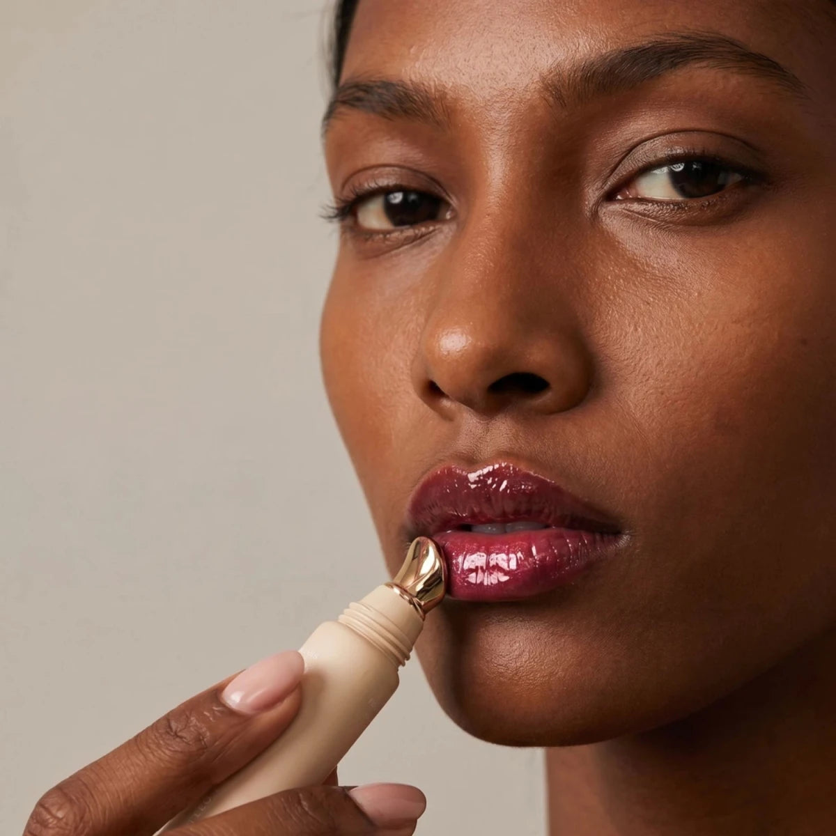 Fitglow Beauty | Ceramide Hydra-Balm in 'Plum-Dew' Peptide-Rich Lip Serum by Fitglow Beauty shop Lip Serum at Elle and Willow