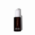 A bottle of FITGLOW BEAUTY Clear + Bright Mandelic Serum on a clean white background with a soft shadow.