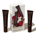 Fitglow Beauty Overnight Lip Duo with exfoliating lip serum and hydrating night lip serum in box showing beetroot formula