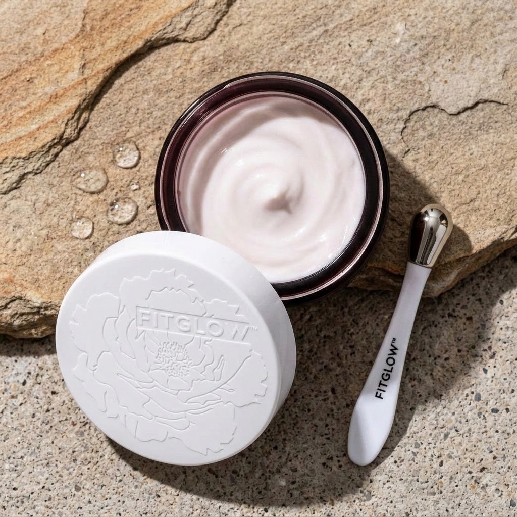 Eye Balm by Fitglow Beauty - Acupressure Massage Applicator - Elle and Willow