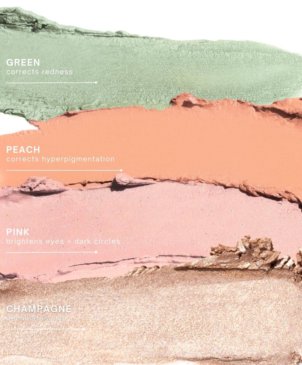 Fitglow Beauty Redness Rescue Corrective color correcting four color palette by Fitglow Beauty at Elle and Willow