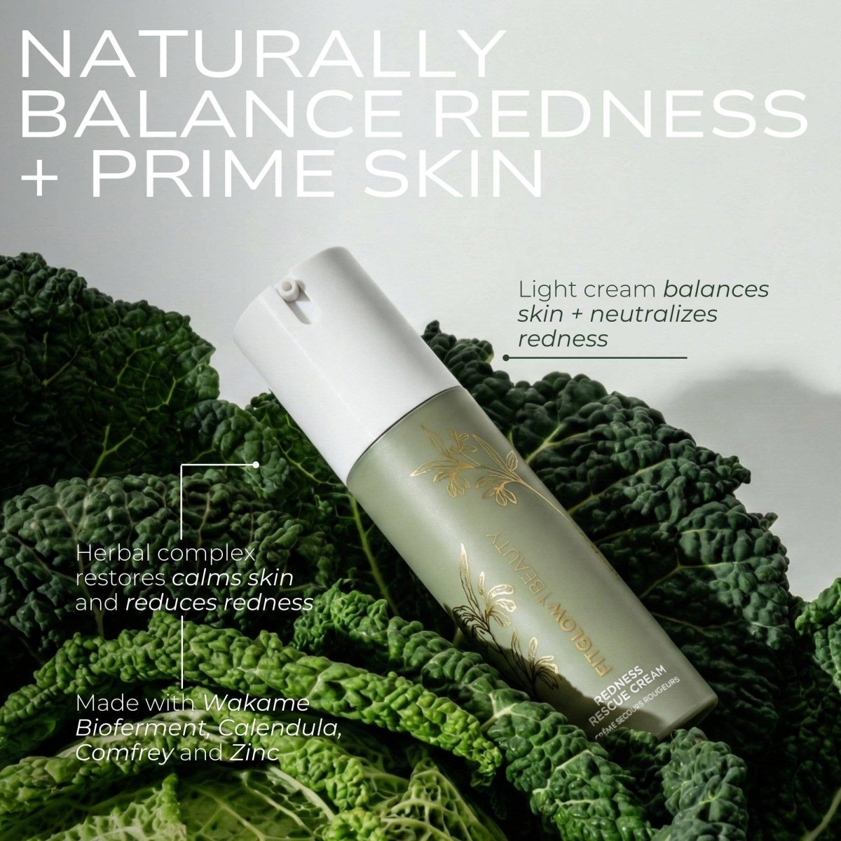 Fitglow Beauty - Redness Rescue Cream - 45ml Hydrating Face Cream at Elle and Willow