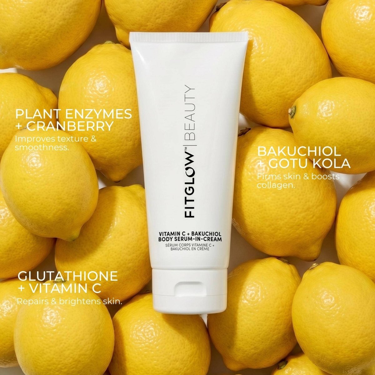 Fitglow Beauty | Vitamin C Body Serum-in-Cream with Bakuchiol by Fitglow Beauty shop Body Lotion at Elle and Willow