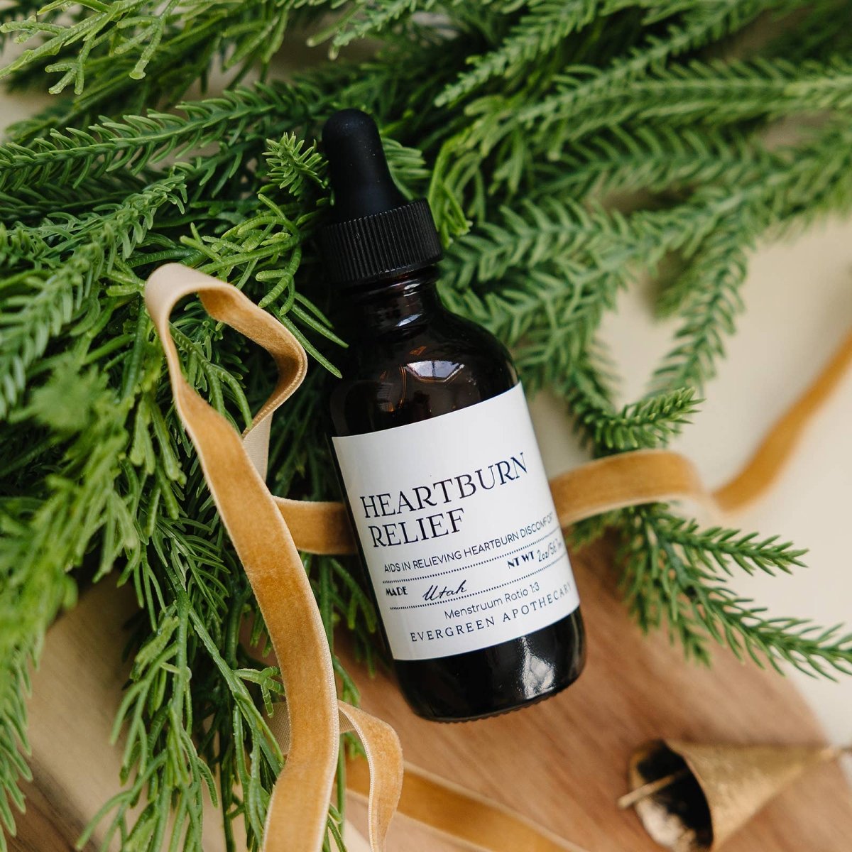 Heartburn Relief Tincture - Natural Herbal Formula - Natural Heartburn Relief Drops by Evergreen Apothecary