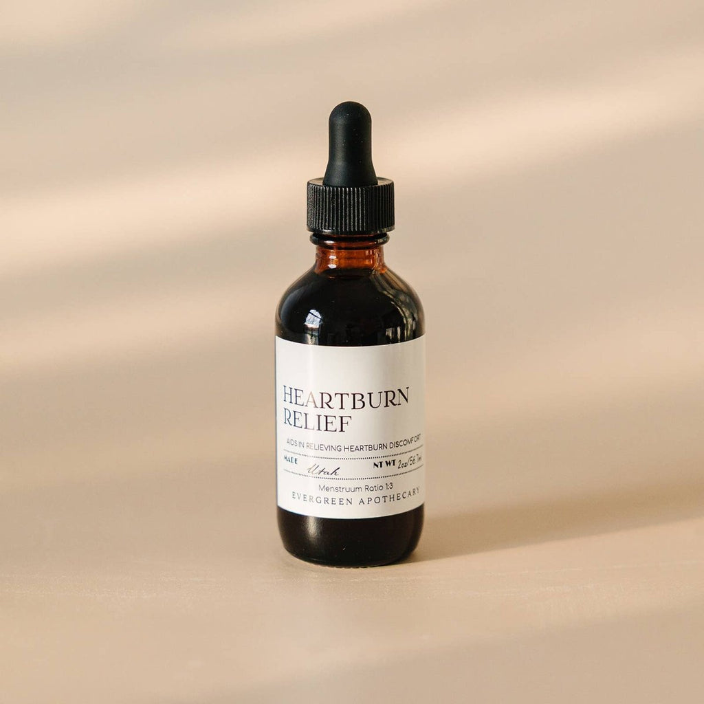 Heartburn Relief Tincture - Natural Herbal Formula - Natural Heartburn Relief Drops by Evergreen Apothecary