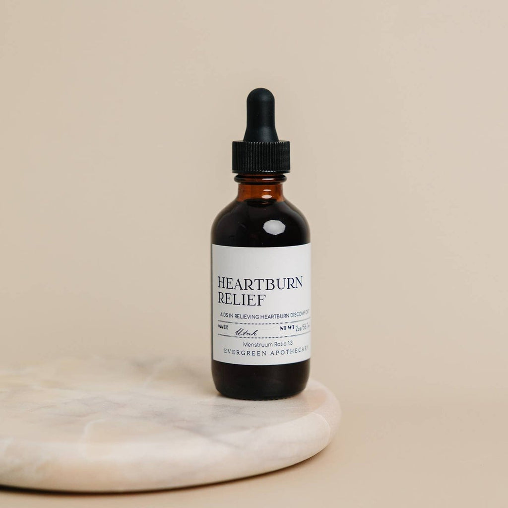 Heartburn Relief Tincture - Natural Herbal Formula - Natural Heartburn Relief Drops by Evergreen Apothecary